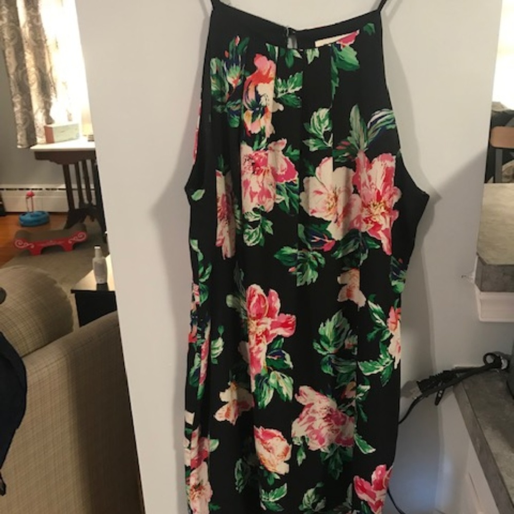 Black flower dress